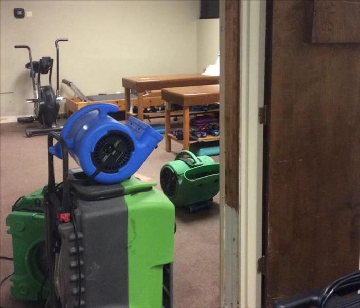 Physical Therapy room with air movers. 